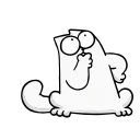 🤔 emoji Simons Cat Telegram sticker 9 of 11