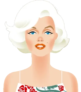 👩‍🦳 emoji @Beautifulstickers💃Marilymoji💃 Telegram sticker 23 of 90