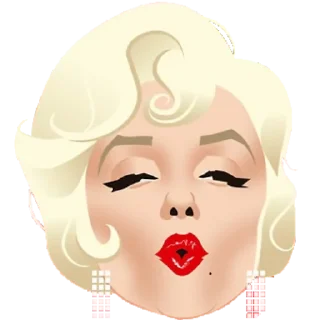 💋 emoji @Beautifulstickers💃Marilymoji💃 Telegram sticker 11 of 90