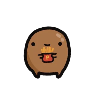 🥔 emoji Sad Potato | @HyalineWings ' 🥔 Telegram sticker 14 of 107