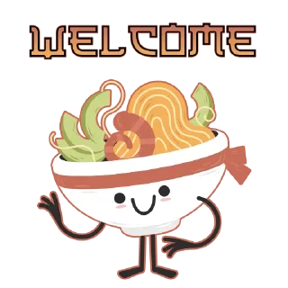 Sticker from ramen
