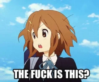 😟 emoji Anime Reactions Telegram sticker 14 of 45