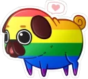 Sticker from Pug LGBT+