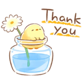 🙏 emoji Soft and Cute Chick (Spring) Telegram sticker 19 of 40
