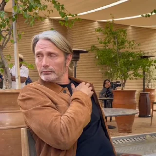 🍂 emoji Mads Mikkelsen @EliotSticker Telegram sticker 19 of 40