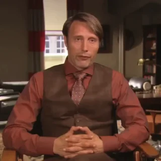 🍂 emoji Mads Mikkelsen @EliotSticker Telegram sticker 6 of 40