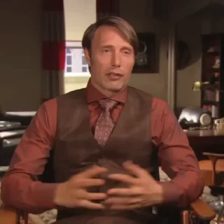 🍂 emoji Mads Mikkelsen @EliotSticker Telegram sticker 7 of 40