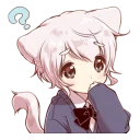 🤔 emoji Cute cat ear boy @Nekostickerss Telegram sticker 14 of 41