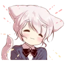 😊 emoji Cute cat ear boy @Nekostickerss Telegram sticker 8 of 41