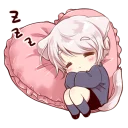 😴 emoji Cute cat ear boy @Nekostickerss Telegram sticker 13 of 41