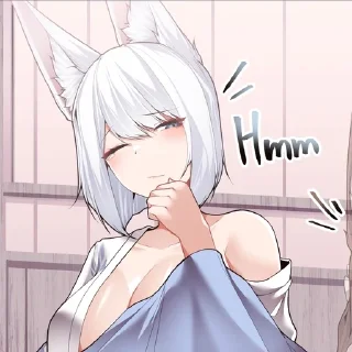 🤍 emoji ⌜ Kaga 🤍 ⌟  ᨒ @KurumiFan ⛩️ Telegram sticker 23 of 91