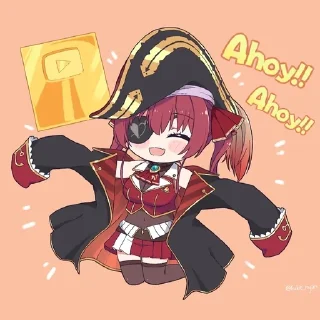 ❤ emoji ⌜ Marine 💛❤ ⌟ ᨒ @KurumiFan ⛩️ Telegram sticker 21 of 120