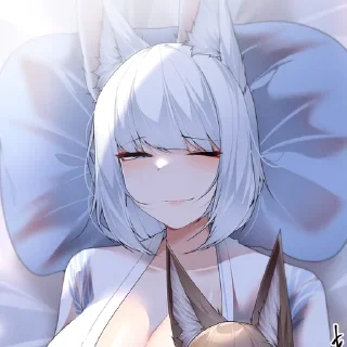 🤍 emoji ⌜ Kaga 🤍 ⌟  ᨒ @KurumiFan ⛩️ Telegram sticker 22 of 91