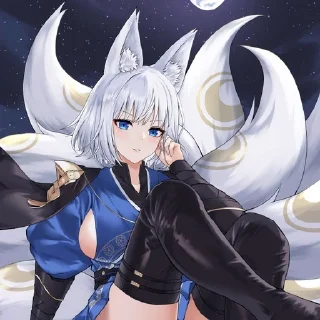 🤍 emoji ⌜ Kaga 🤍 ⌟  ᨒ @KurumiFan ⛩️ Telegram sticker 5 of 91