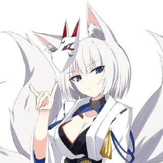 🤍 emoji ⌜ Kaga 🤍 ⌟  ᨒ @KurumiFan ⛩️ Telegram sticker 8 of 91