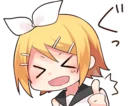 👍 emoji KAGAMINE LEN and KAGAMINE RIN Telegram sticker 19 of 40