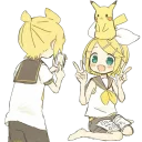 ✌ emoji Kagamine Rin/Len @Nekostickerss Telegram sticker 8 of 120
