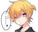 😑 emoji KAGAMINE LEN and KAGAMINE RIN Telegram sticker 12 of 40