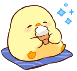 🍦 emoji Soft and Cute Chicks New @softandqt Telegram sticker 8 of 16