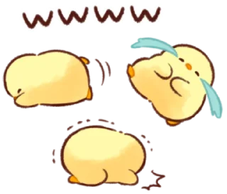 🤣 emoji Soft and Cute Chicks New @softandqt Telegram sticker 15 of 16