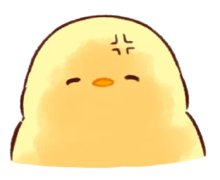😤 emoji Soft and Cute Chicks New @softandqt Telegram sticker 7 of 16