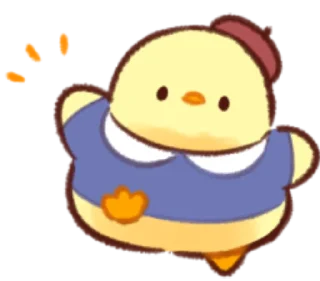 👋 emoji Soft and Cute Chicks New @softandqt Telegram sticker 14 of 16