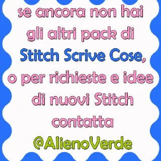Sticker from Stitch scrive cose