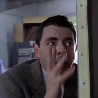 😱 emoji Mr. Bean @StickersPackRobot Telegram sticker 7 of 41