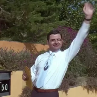 👋 emoji Mr. Bean @StickersPackRobot Telegram sticker 21 of 41