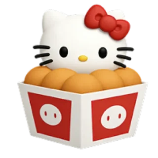 🥡 emoji Hello Kitty Telegram sticker 7 of 30
