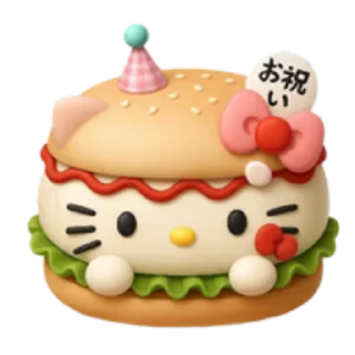 🍔 emoji Hello Kitty Telegram sticker 10 of 30