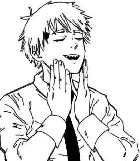 😌 emoji denji Telegram sticker 15 of 25