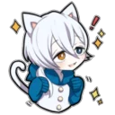 ❗ emoji Shiro neko "blu" Telegram sticker 6 of 39