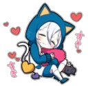 ❤ emoji Shiro neko "blu" Telegram sticker 11 of 39