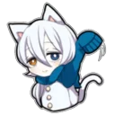 👋 emoji Shiro neko "blu" Telegram sticker 12 of 39