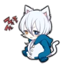 😡 emoji Shiro neko "blu" Telegram sticker 15 of 39