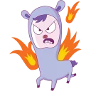 😡 emoji Drama Llama Telegram sticker 5 of 24