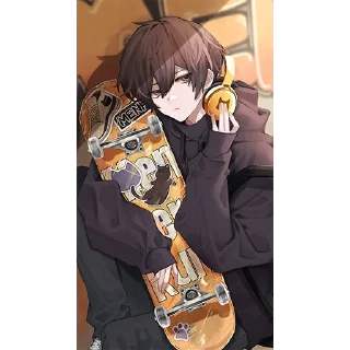 😐 emoji (Menhera-kun)by: @awesome_fun3 Telegram sticker 10 of 25