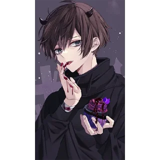 😈 emoji (Menhera-kun)by: @awesome_fun3 Telegram sticker 4 of 25