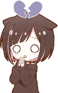 😱 emoji Neko-Tyan  @StickersPackRobot Telegram sticker 9 of 40