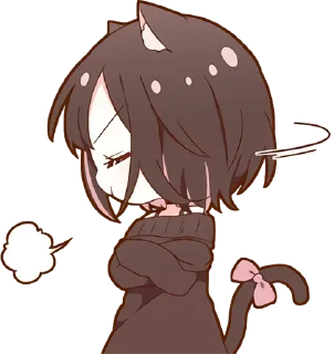 😤 emoji Neko-Tyan  @StickersPackRobot Telegram sticker 17 of 40