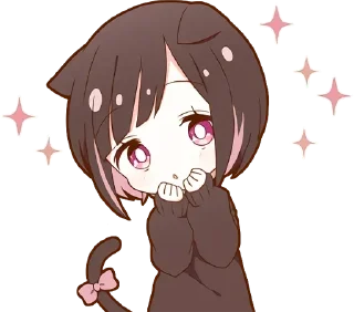 😊 emoji Neko-Tyan  @StickersPackRobot Telegram sticker 6 of 40
