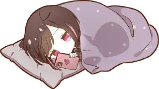 😴 emoji Neko-Tyan  @StickersPackRobot Telegram sticker 10 of 40