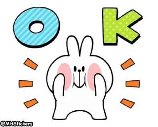 👌 emoji @MHStickers Spoiled Rabbit Feelings Animation Telegram sticker 5 of 25