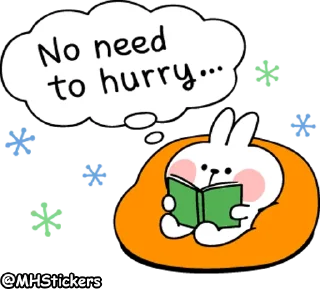 😊 emoji @MHStickers Spoiled Rabbit Kind Words Telegram sticker 19 of 41