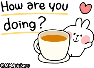☕️ emoji @MHStickers Spoiled Rabbit Kind Words Telegram sticker 6 of 41