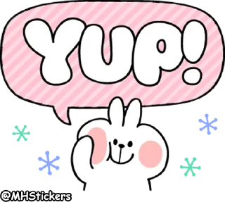 😆 emoji @MHStickers Spoiled Rabbit Kind Words Telegram sticker 9 of 41