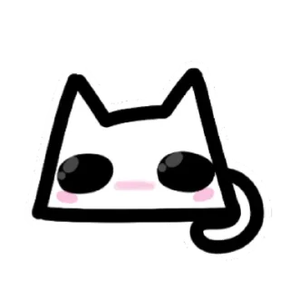 ❤️ emoji White l cat Telegram sticker 13 of 35