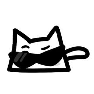 😎 emoji White l cat Telegram sticker 12 of 35