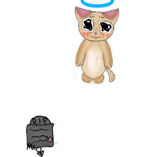 😇 emoji Sad cat Telegram sticker 10 of 11
